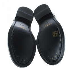 Pre Owned Burberry Black Leather Bedmont Penny Loafers Size 40