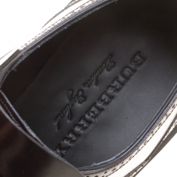Burberry Two Tone Brogue Leather Chelsam Lace Up Platform Oxfords Size 40