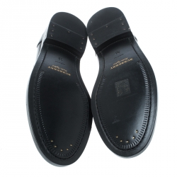 Pre Owned Burberry Black Leather Bedmont Penny Loafers Size 38