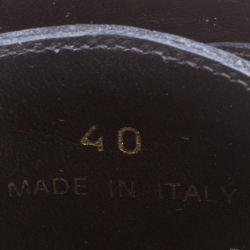 Pre Owned Burberry Black Brogue Leather Chelsam Lace Up Platform Oxfords Size 40