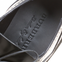 Pre Owned Burberry Black Brogue Leather Chelsam Lace Up Platform Oxfords Size 40