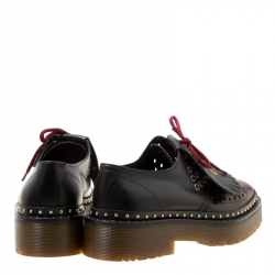 Burberry Two Tone Brogue Leather Bissett Fringe Detail Lace Up Platform Derby Size 41