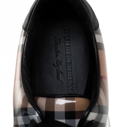 Burberry Nova Check PVC And Leather Westford Vin Sneakers Size 40