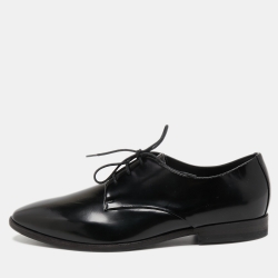 Burberry Black Leather Lace Up Derby Size 39