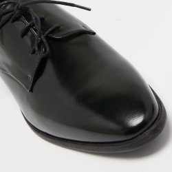 Burberry Black Leather Lace Up Derby Size 39