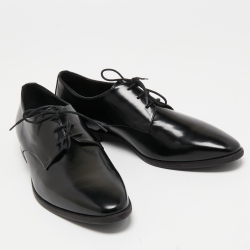 Burberry Black Leather Lace Up Derby Size 39