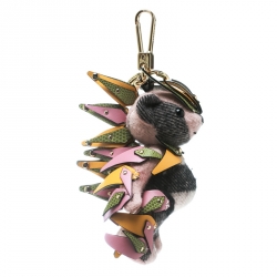 مملوكة مسبقًا Burberry Multicolor Wool and Leather Thomas Armour Bear Key Ring / Bag Charm