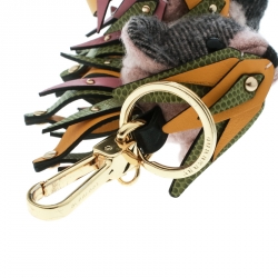 مملوكة مسبقًا Burberry Multicolor Wool and Leather Thomas Armour Bear Key Ring / Bag Charm
