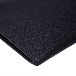 Pre Owned حافظة مستندات بربري جلد سوداء