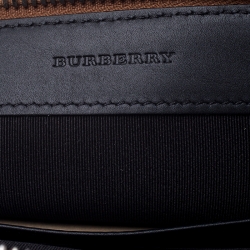 Pre Owned حافظة مستندات بربري جلد سوداء