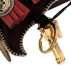 Pre Owned Burberry Mavis The Owl Multicolor Leather Embellished Bag Charm