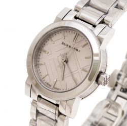 Pre Owned Burberry Silver Stainless Steel BU9229 Women's Wristwatch 26MM