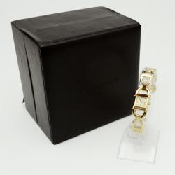 Pre Owned Burberry Gold Plated Stainless Steel Womens Wristwatch 17 MM