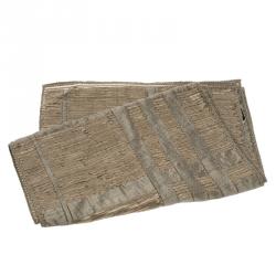 Pre Owned Burberry Beige Patterned Woven Scarf