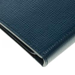Pre Owned Burberry Teal Blue Leather Iphobe 7 Flip Case