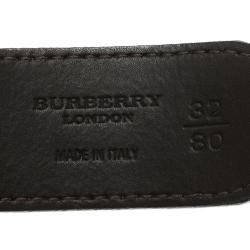 مملوكة مسبقًا Burberry Red Embossed Leather Belt 80cm