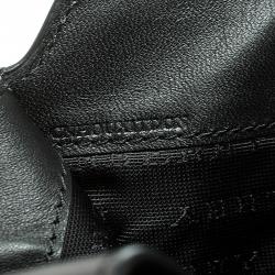 Pre Owned Burberry Black Beat Check Vinyl and Leather Ipad Pouch