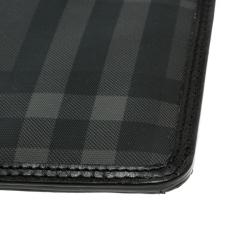 Pre Owned Burberry Black Beat Check Vinyl and Leather Ipad Pouch