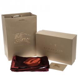 Pre Owned Burberry London Multicolor Floral Printed Silk Square Scarf