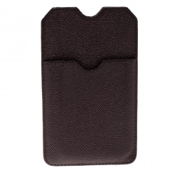 Pre Owned Burberry Dark Burgundy Leather IPhone Case