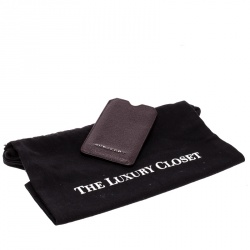 Pre Owned Burberry Dark Burgundy Leather IPhone Case