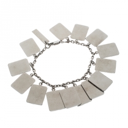 مملوكة مسبقًا قلادة بربري لوحات متعددة منقوشة & محفورة معدن رصاصي اللون