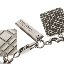 مملوكة مسبقًا قلادة بربري لوحات متعددة منقوشة & محفورة معدن رصاصي اللون