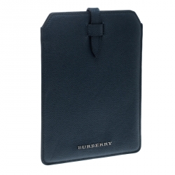 Pre Owned Burberry Blue Leather IPad Mini Case