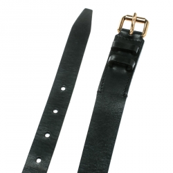 Pre Owned Burberry Black Leather Belt Size 100 CM