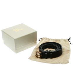 Pre Owned Burberry Black Leather Belt Size 100 CM