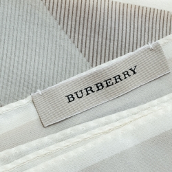 Burberry Beige Checked Silk Chiffon Stole