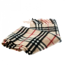 Pre Owned كوفية بربري بيج كشمير كاروهات نوفا