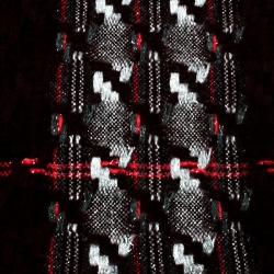 Pre Owned Burberry Burgundy Lurex Jacquard Knit Fringed Muffler