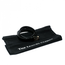 Pre Owned  Burberry Black Leather Belt Size 85 CM