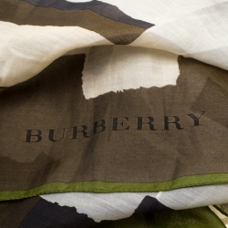 مملوكة مسبقًا وشاح بربري قطن كاروهات تجريدي متعدد الألوان