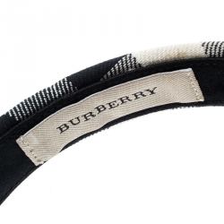 Pre Owned Burberry Beige Novacheck Fabric Headband 