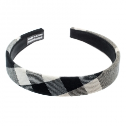Pre Owned Burberry Beige Novacheck Fabric Headband 