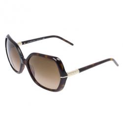 Pre Owned Burberry Black Oversized Square Faceted Woman Sunglasses