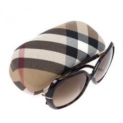 Pre Owned Burberry Black Oversized Square Faceted Woman Sunglasses