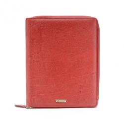 Pre Owned Burberry London Red Leather iPad Case