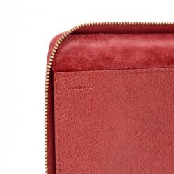 Pre Owned Burberry London Red Leather iPad Case