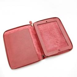 Pre Owned Burberry London Red Leather iPad Case