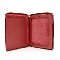 Pre Owned Burberry London Red Leather iPad Case