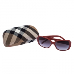 Pre Owned Burberry Orange Brown B4105 Square Sunglasses
