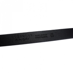 Pre Owned حزام بربري ريز جلد أسود رفيع 100 سم