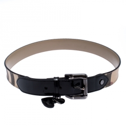 Burberry Checks Leather Dog Collar