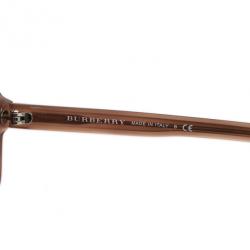 Pre Owned Burberry Brown 4077 Square Woman Sunglasses
