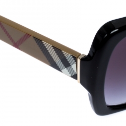 مملوكة مسبقًا Burberry Novacheck and Black/ Grey Gradient B4160 Square Sunglasses
