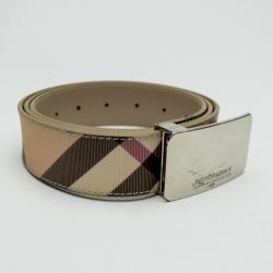 Pre Owned Burberry Barnesfield Classic Haymarket Check Belt Size 40