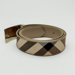 Pre Owned Burberry Barnesfield Classic Haymarket Check Belt Size 40